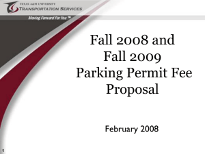 Parking Permit Fee Proposal