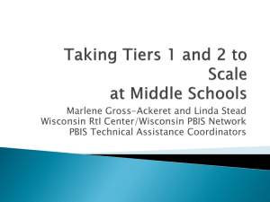 Taking Tiers 1 and 2 to Scale at Middle Schools
