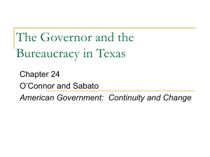 The Governor & the Bureaucracy in Texas