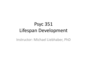 Psyc 351 Lifespan Development