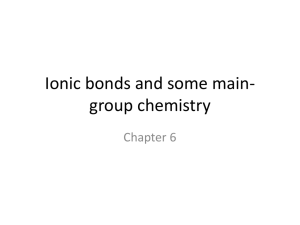 Ionic bonds and some main