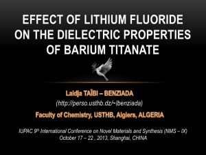 Effect OF LITHIUM FLUORIDE ON THE DIELECTRIC PROPERTIES