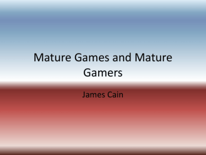 Mature Games and Mature Gamers