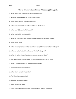 Comparing Viruses and Bacteria – Review Worksheet (1)