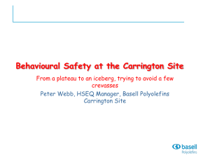 Behavioural Safety at the Carrington Site - EPSC