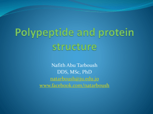 Polypeptide and protein structure