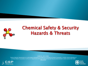 Chemical Safety and Security Overview - CSP