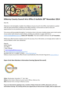 Kilkenny Arts Office E-bulletin: 28th November 2014