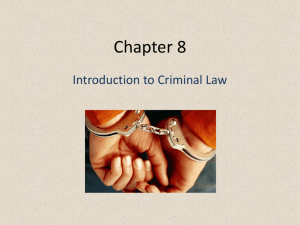 Lesson 10 Chapter 8-Criminal Law