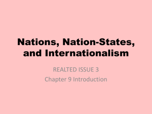 Nations, Nation-States, and Internationalism