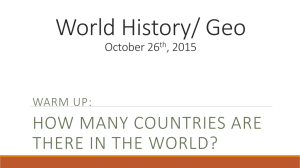 World History/ Geo October 26th, 2015