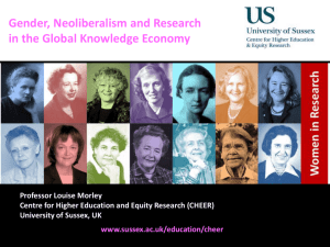 Gender, Neoliberalism and Research in the
