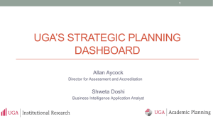 UGA's Strategic Planning Dashboard
