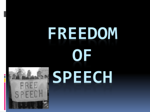 Freedom of Speech - Faculty.frostburg
