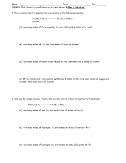 Worksheets Stoichiometric Calculations Worksheet sch3ui mole to stoichiometric calculations worksheet hw36 in