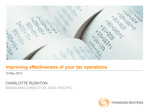 How you can improve effectiveness of your tax operations with
