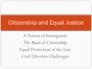 Citizenship and Equal Justice
