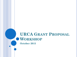 URCA Grant Proposal Workshop
