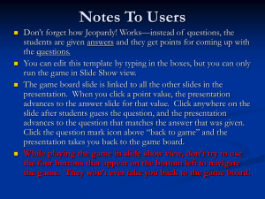 Instructions for the game