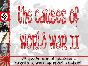 The Causes of WW2 - Cabarrus County Schools