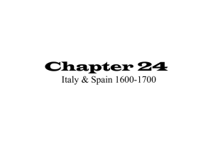 Chapter 24 Italy & Spain 1600-1700