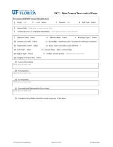 UCC1: New Course Transmittal Form