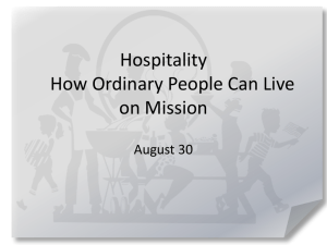 Hospitality How Ordinary People Can Live on Mission