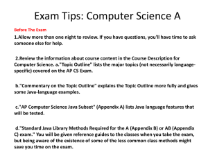 Exam Tips: Computer Science A
