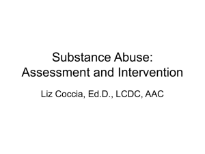 Substance Abuse: Assessment and Intervention