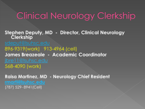 Clinical Neurosciences Clerkship