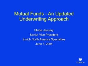Mutual Funds - An Updated Underwriting Approach