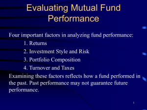 Evaluating Mutual Fund Performance
