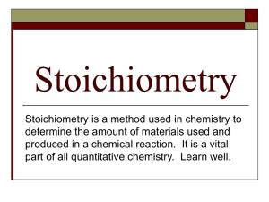 Stoichiometry - Salem Community Schools