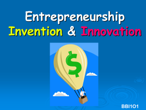 Entrepreneurship Invention & Innovation