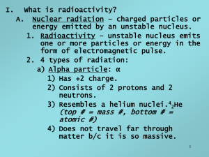 What is radioactivity? Nuclear radiation