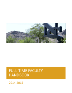 Faculty Senate - LAS Faculty Handbook