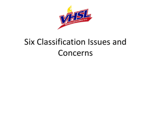 Six Classification Issues and Concerns Power Point
