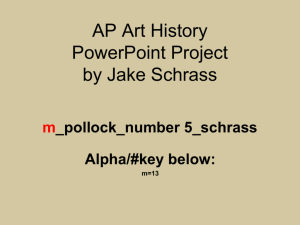 Art History PowerPoint Project Artist List