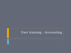 User training - Accounting