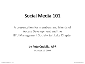Social Media 101 - Faculty Web Sites