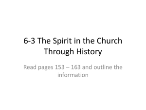 6-3 The Spirit in the Church Through History