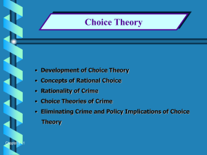 Chapter 4 - Choice Theory