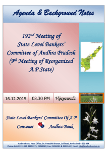 190th Meeting of State Level Bankers* Committee of Andhra