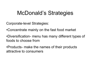 McDonald's Strategies