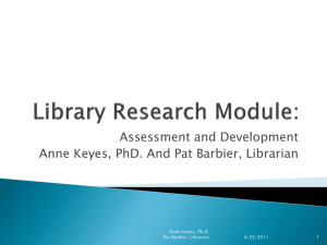 develop a Library research module