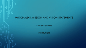 87518641 McDonald's vision and mission statement
