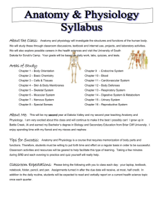 Human Anatomy & Physiology Syllabus