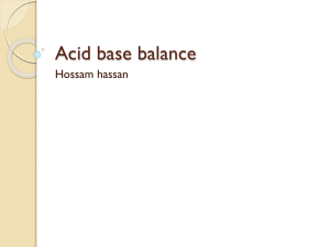 Acid base balance hossam