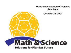 FASS warm-up - King - Florida Association of Science Supervisors