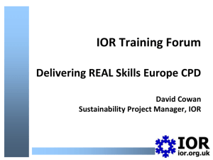 RSE training survey Enrolment The REAL Skills Europe Register